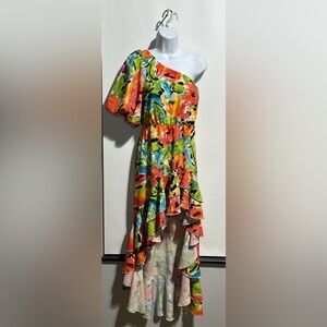 SHOW ME YOUR MUMU Dress Tropical One Shoulder‎ Women’s Size Small